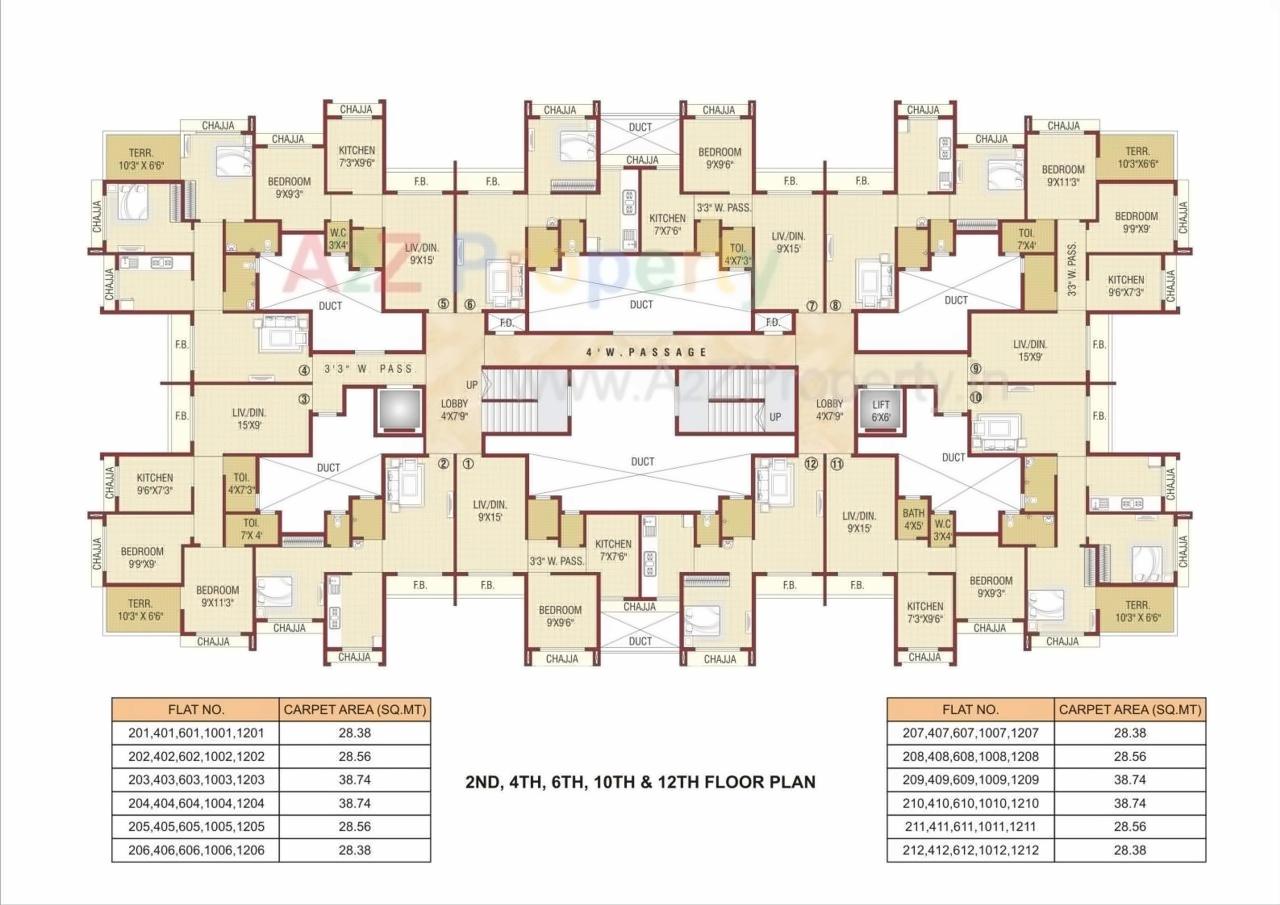 Layout of real estate project Tulsi Sharnam located at Ambarnathm-cl, Thane, Maharashtra