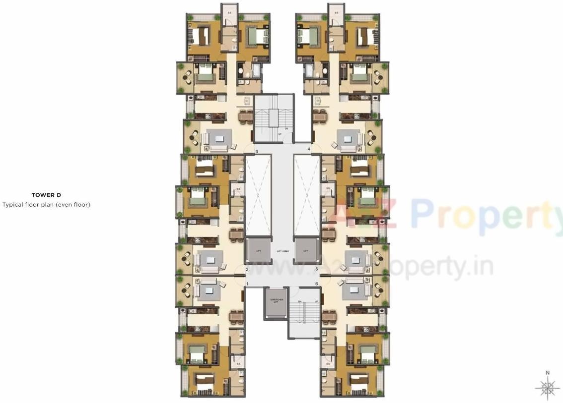 Layout of real estate project Tycoons Codename Goldmine Avenue located at Chikanghar, Thane, Maharashtra