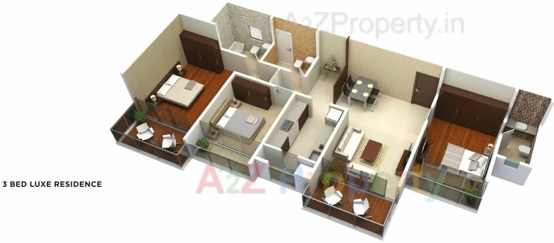 Layout of real estate project Tycoons Codename Goldmine Avenue located at Chikanghar, Thane, Maharashtra