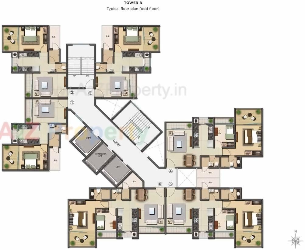 Layout of real estate project Tycoons Codename Goldmine Avenue located at Chikanghar, Thane, Maharashtra