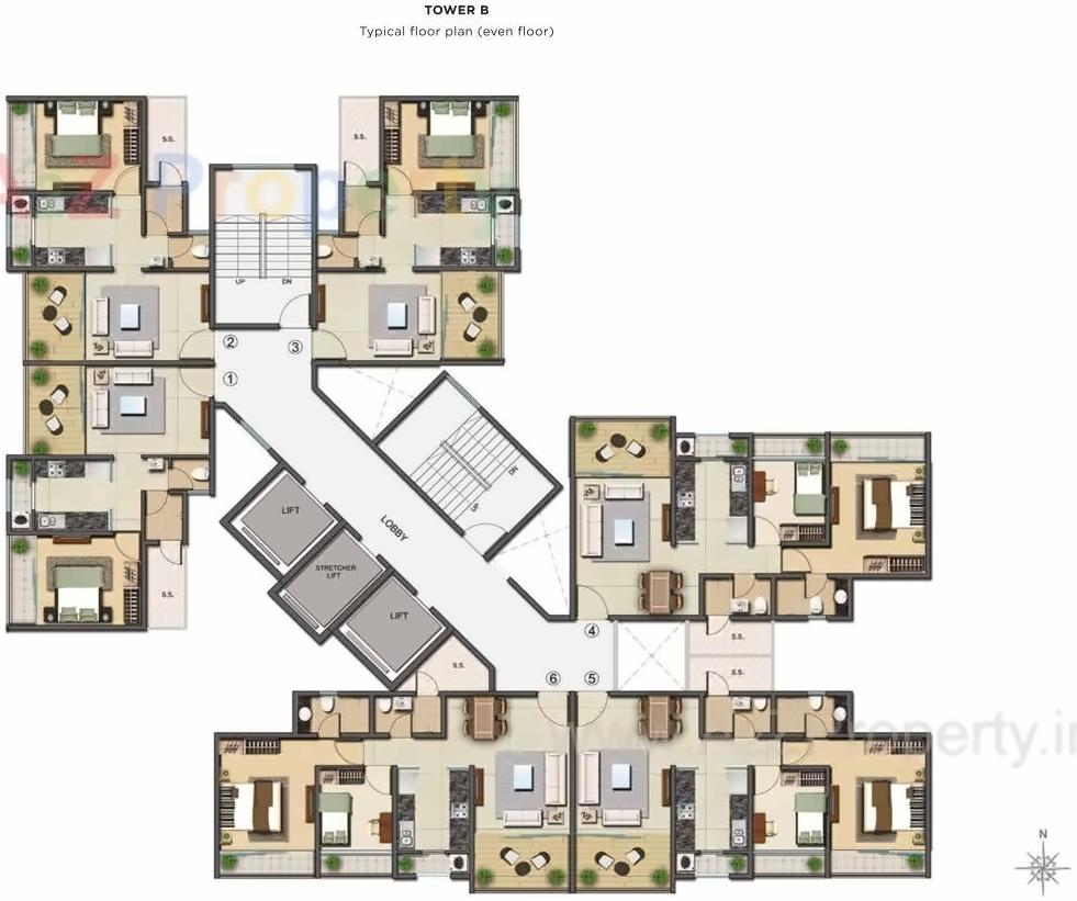 Layout of real estate project Tycoons Codename Goldmine Avenue located at Chikanghar, Thane, Maharashtra