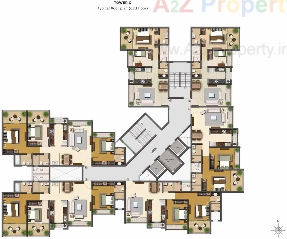 Layout of real estate project Tycoons Codename Goldmine Avenue located at Chikanghar, Thane, Maharashtra