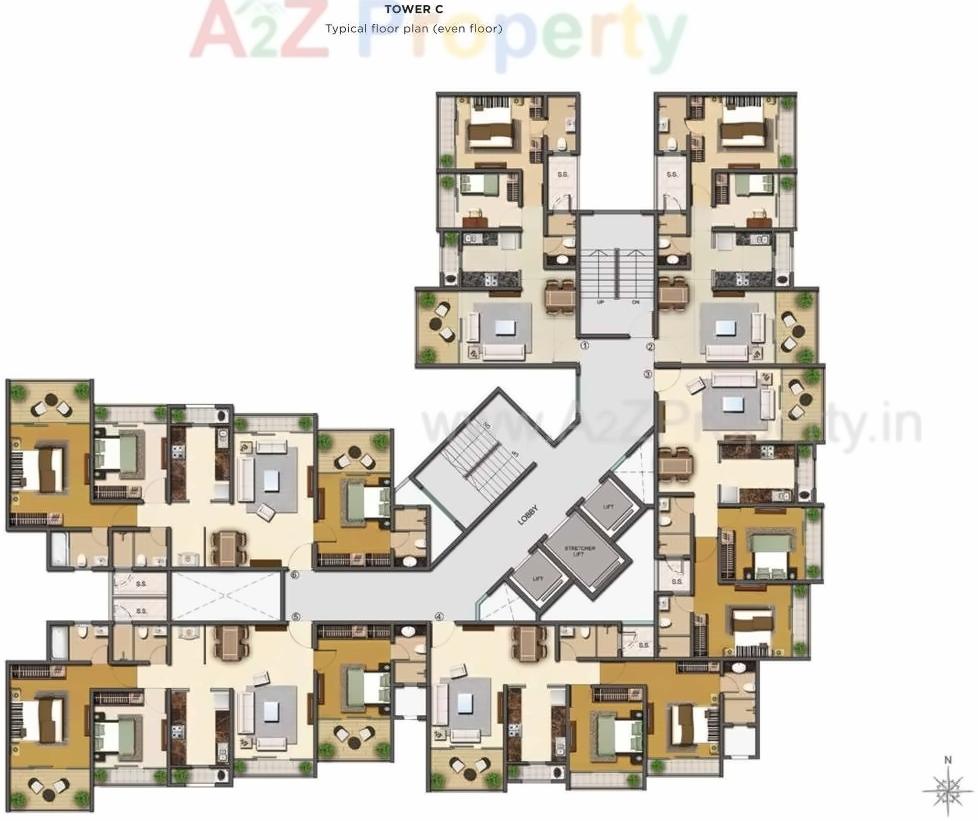 Layout of real estate project Tycoons Codename Goldmine Avenue located at Chikanghar, Thane, Maharashtra