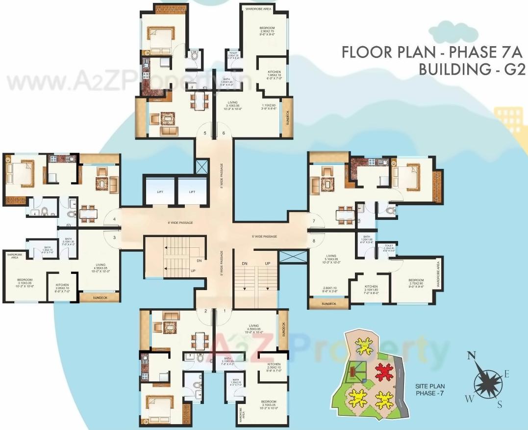 Layout of real estate project Unnathi Woods Ii located at Thane-m-corp, Thane, Maharashtra