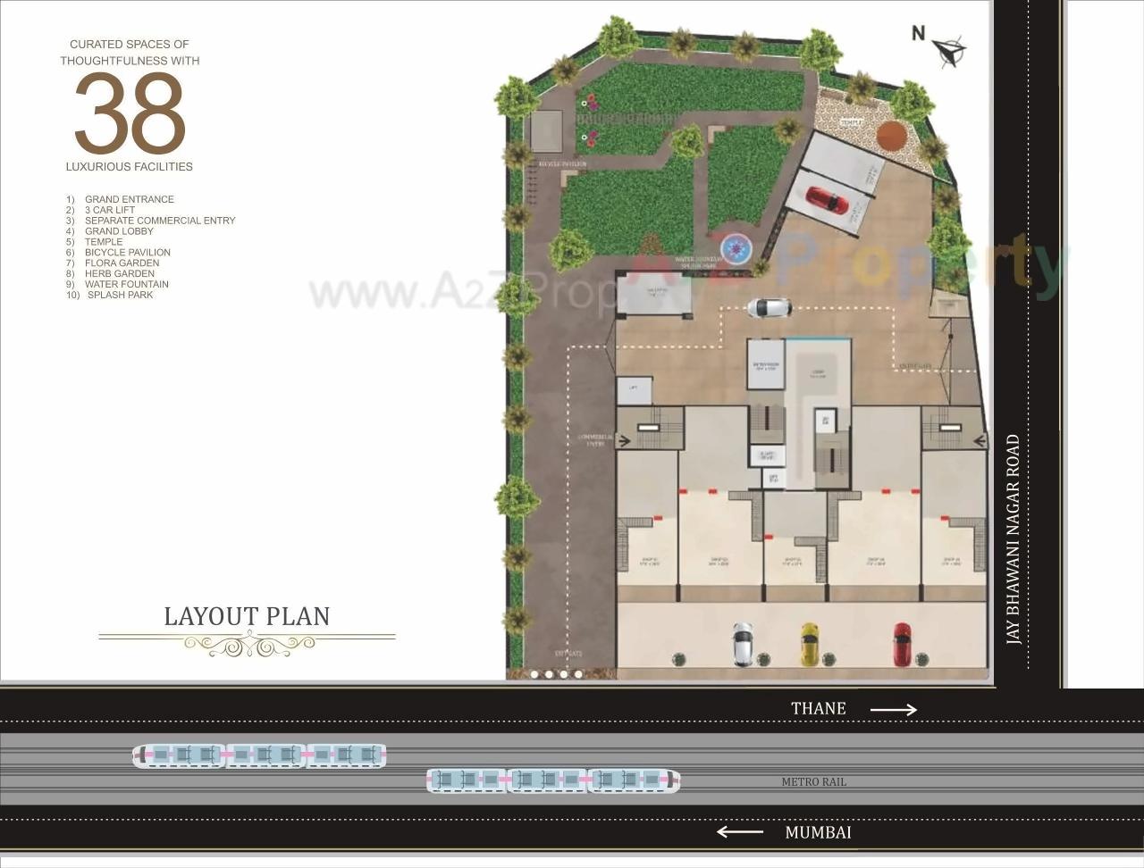 Layout of real estate project Vedant Ambar located at Thane-m-corp, Thane, Maharashtra