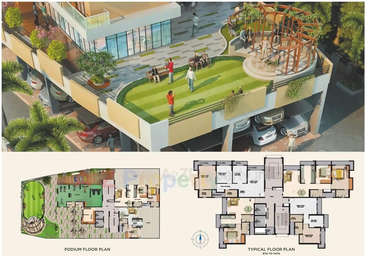 3D Elevation of real estate project Veera Residency located at Thane-m-corp, Thane, Maharashtra