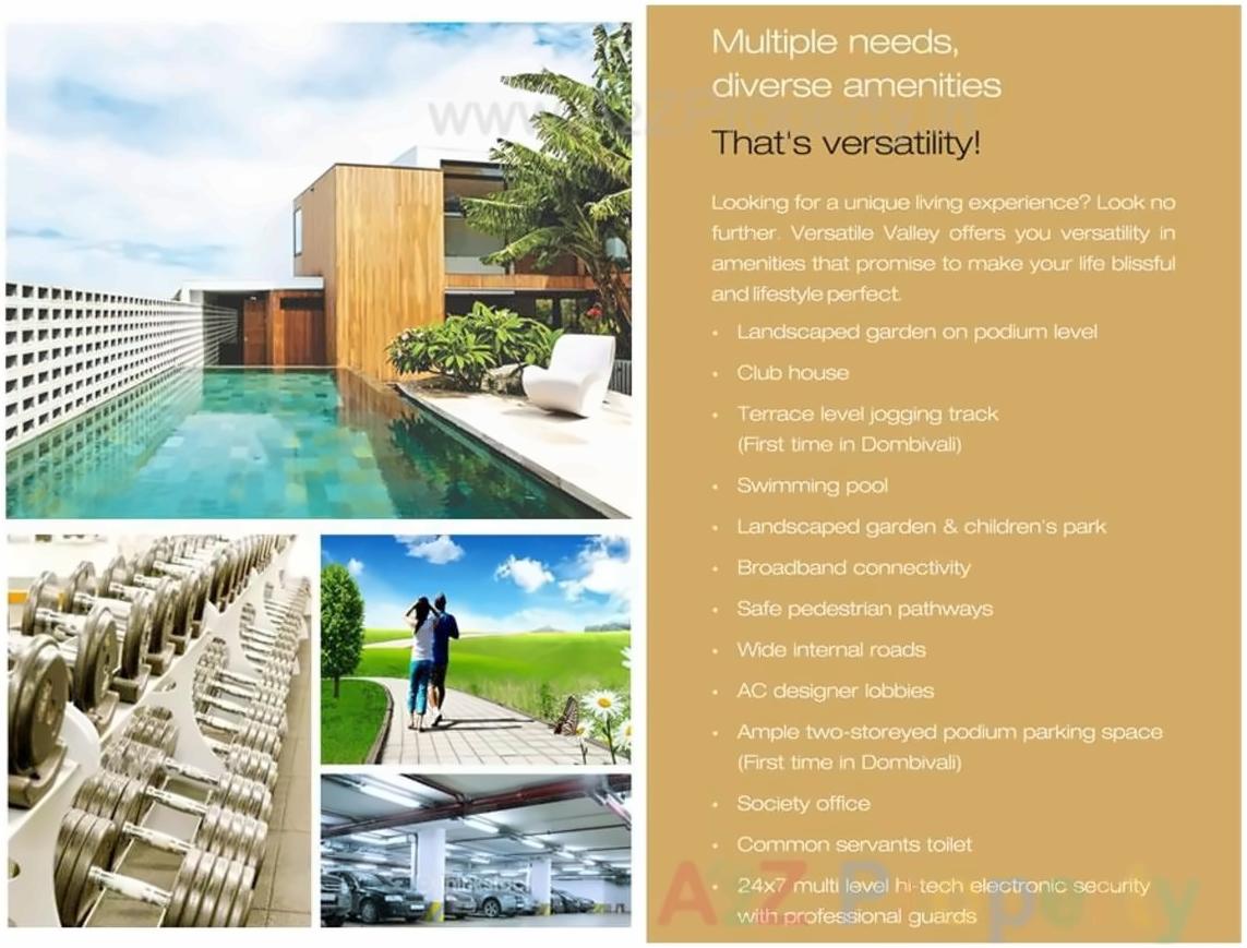 3D Elevation of real estate project Versatile Valley located at Nelje, Thane, Maharashtra