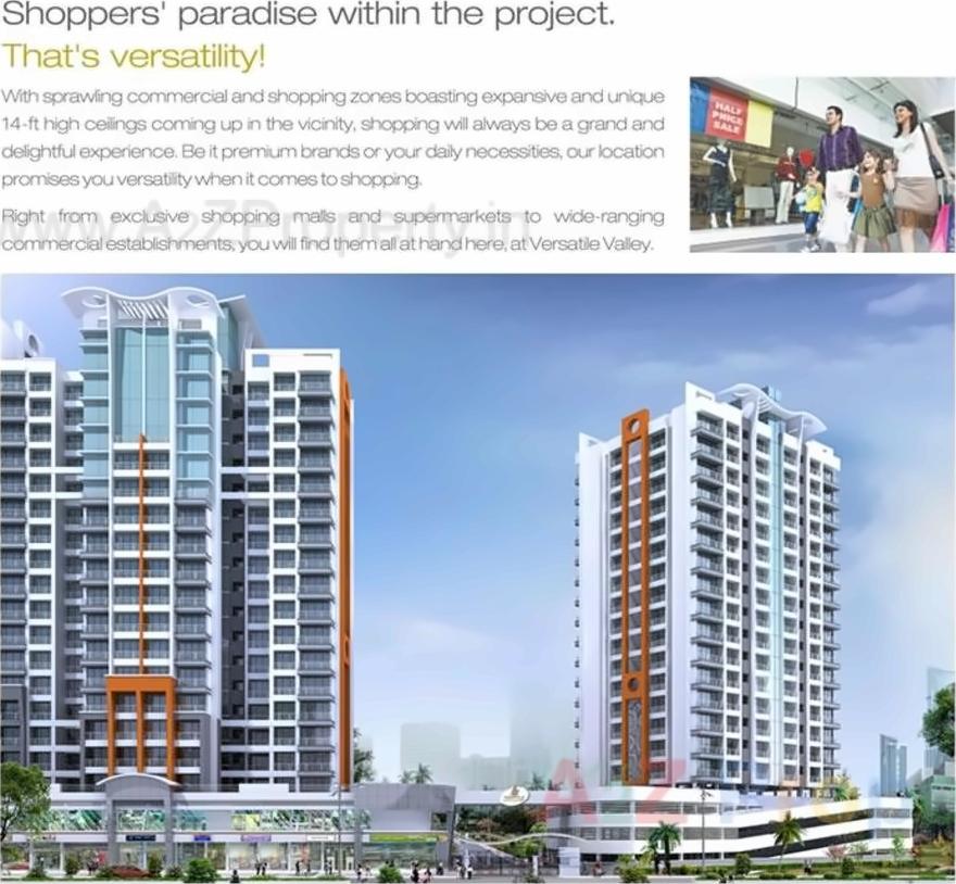 3D Elevation of real estate project Versatile Valley located at Nelje, Thane, Maharashtra