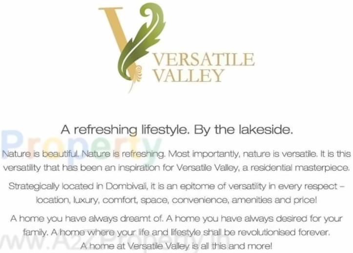  of real estate project Versatile Valley located at Nelje, Thane, Maharashtra