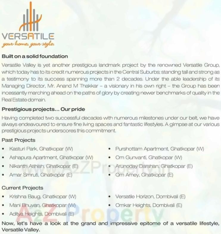  of real estate project Versatile Valley located at Nelje, Thane, Maharashtra