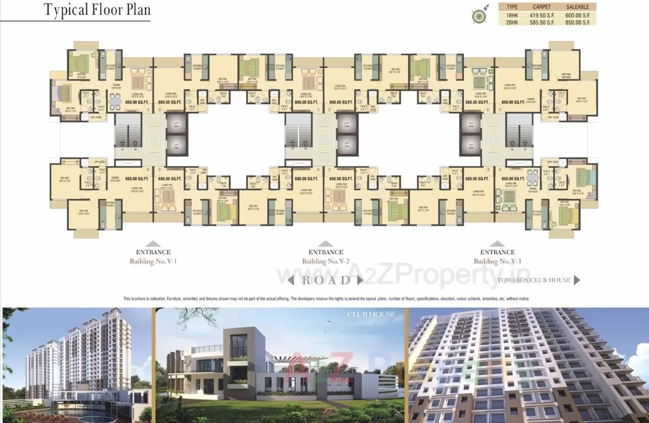 Layout of real estate project Vihang Valley located at Thane-m-corp, Thane, Maharashtra
