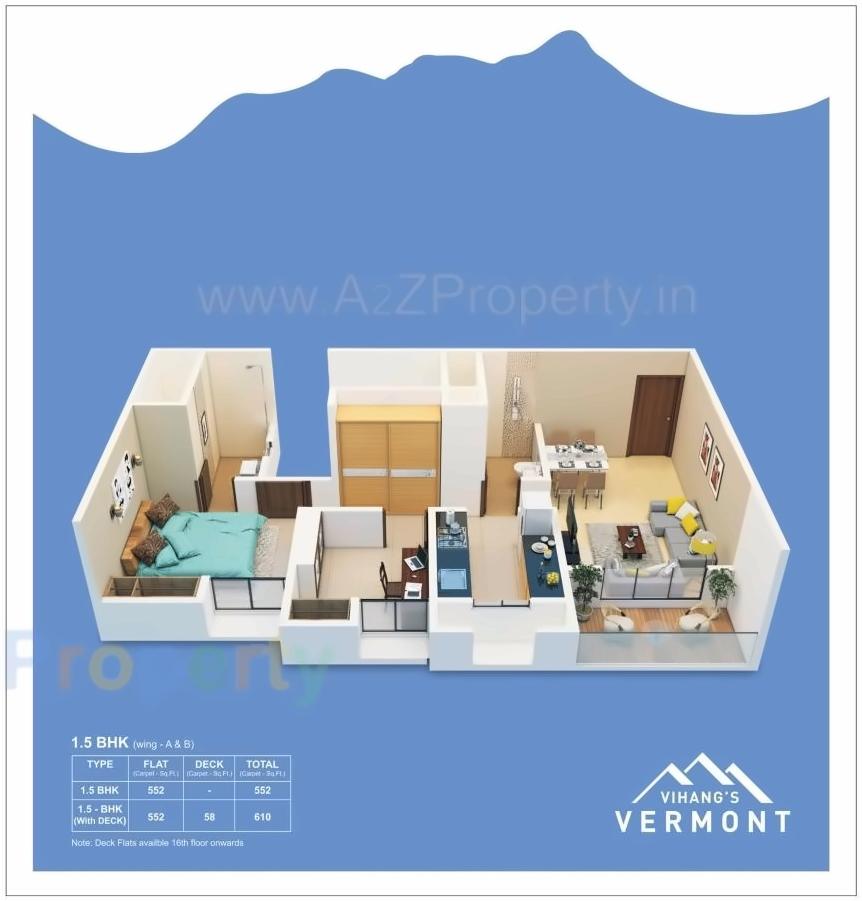 Layout of real estate project Vihangs Vermont located at Thane-m-corp, Thane, Maharashtra