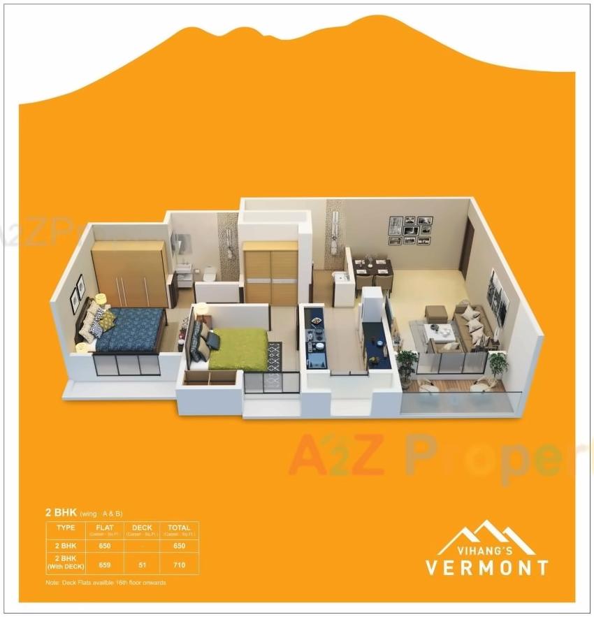 Layout of real estate project Vihangs Vermont located at Thane-m-corp, Thane, Maharashtra