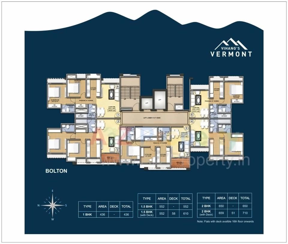 Layout of real estate project Vihangs Vermont located at Thane-m-corp, Thane, Maharashtra