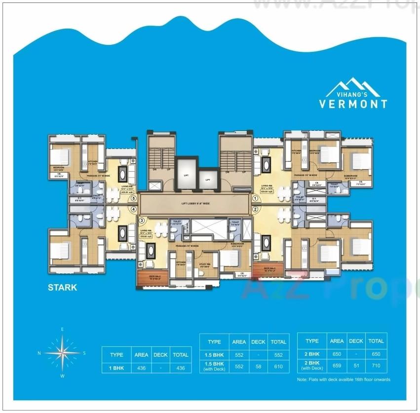 Layout of real estate project Vihangs Vermont located at Thane-m-corp, Thane, Maharashtra