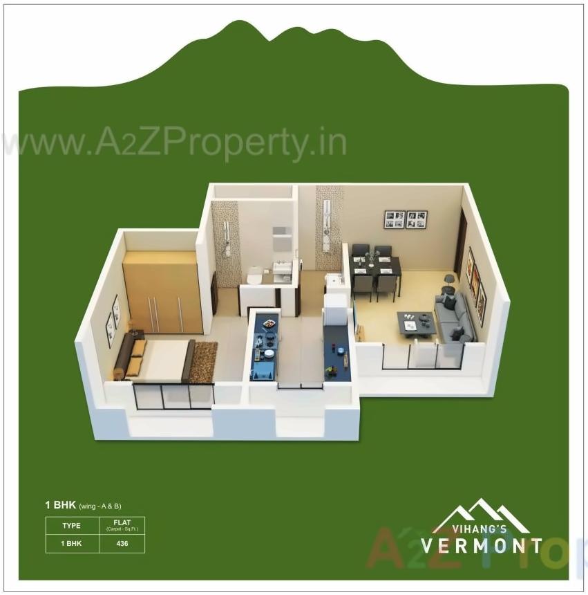 Layout of real estate project Vihangs Vermont located at Thane-m-corp, Thane, Maharashtra