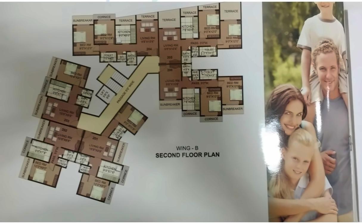 Layout of real estate project Vinayak Kondilkar Arcade located at Badlapur-m-cl, Thane, Maharashtra