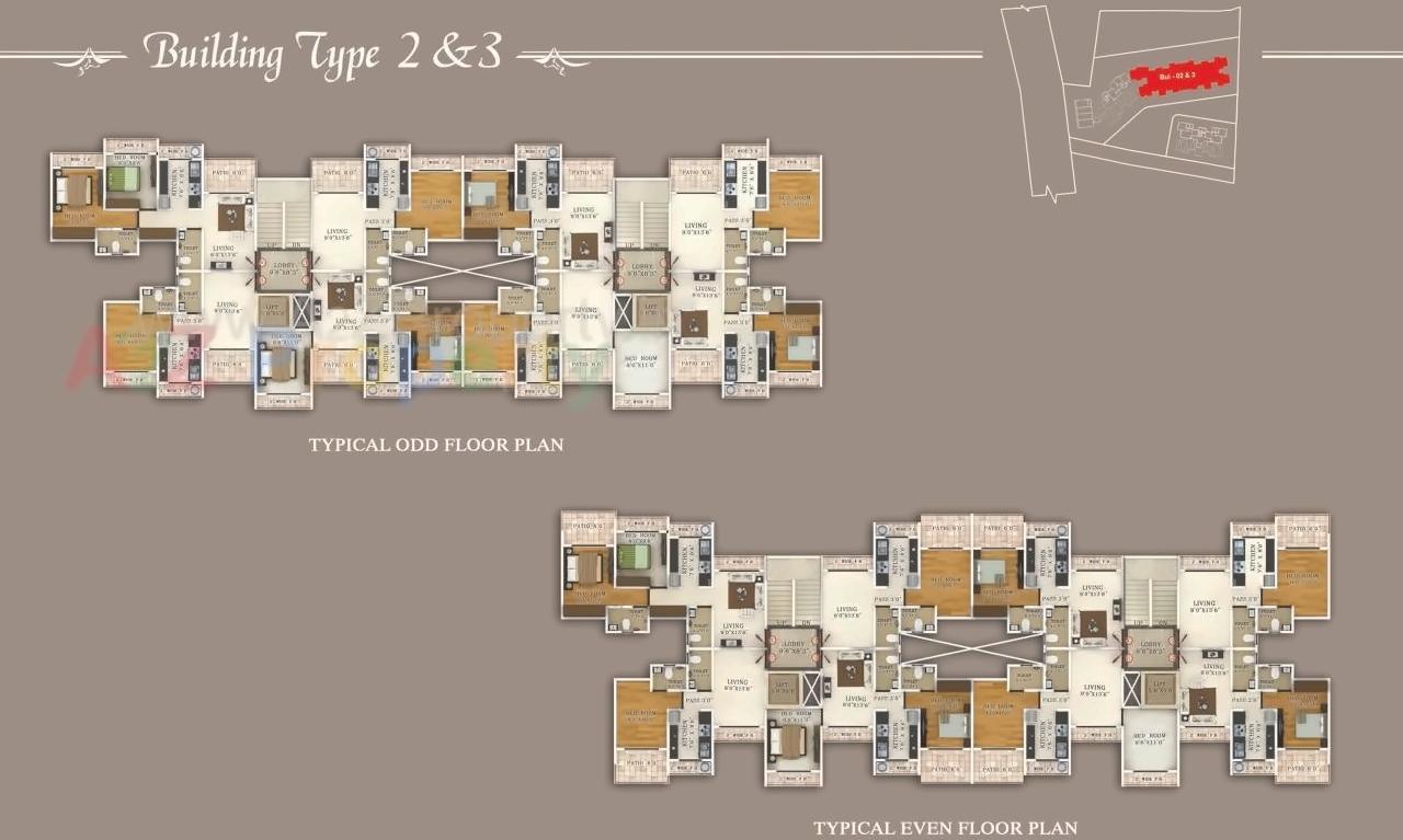 Layout of real estate project Virat Vastu located at Kalyandombivali-m-corp, Thane, Maharashtra