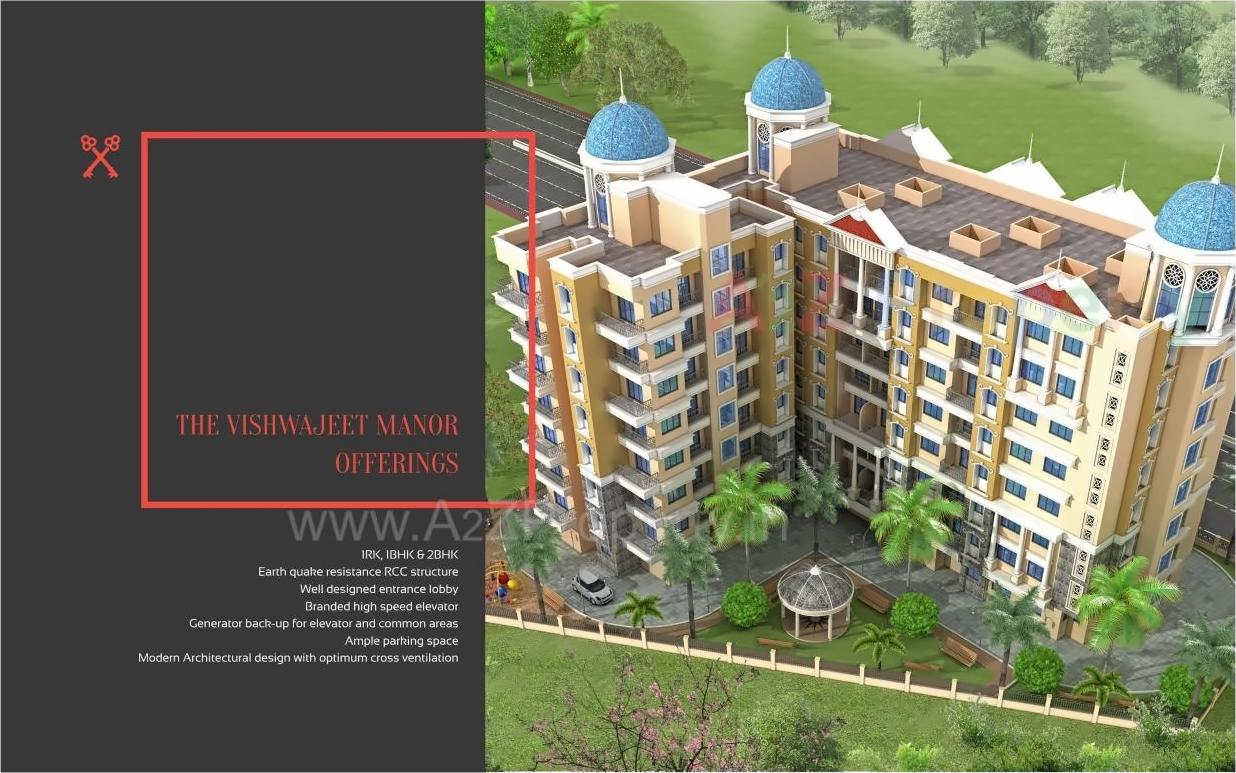 3D Elevation of real estate project Vishwajeet Manor located at Badlapur-m-cl, Thane, Maharashtra
