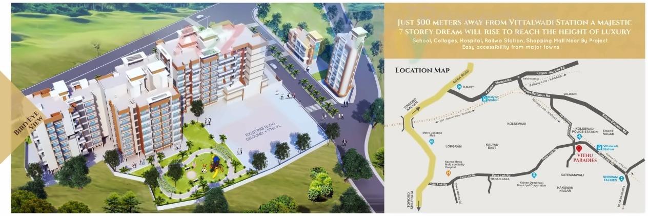  of real estate project Vitthu Paradise  No located at Katemanevali, Thane, Maharashtra