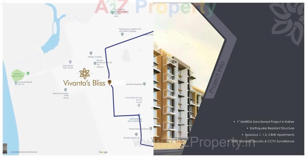 Layout of real estate project Vivanta S Bliss located at Kalher-ct, Thane, Maharashtra