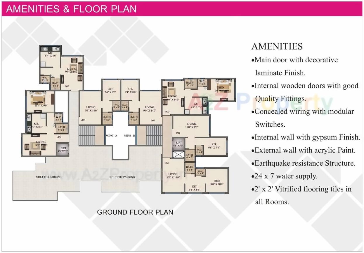 Layout of real estate project Vrindavan Niketan located at Badlapur-m-cl, Thane, Maharashtra