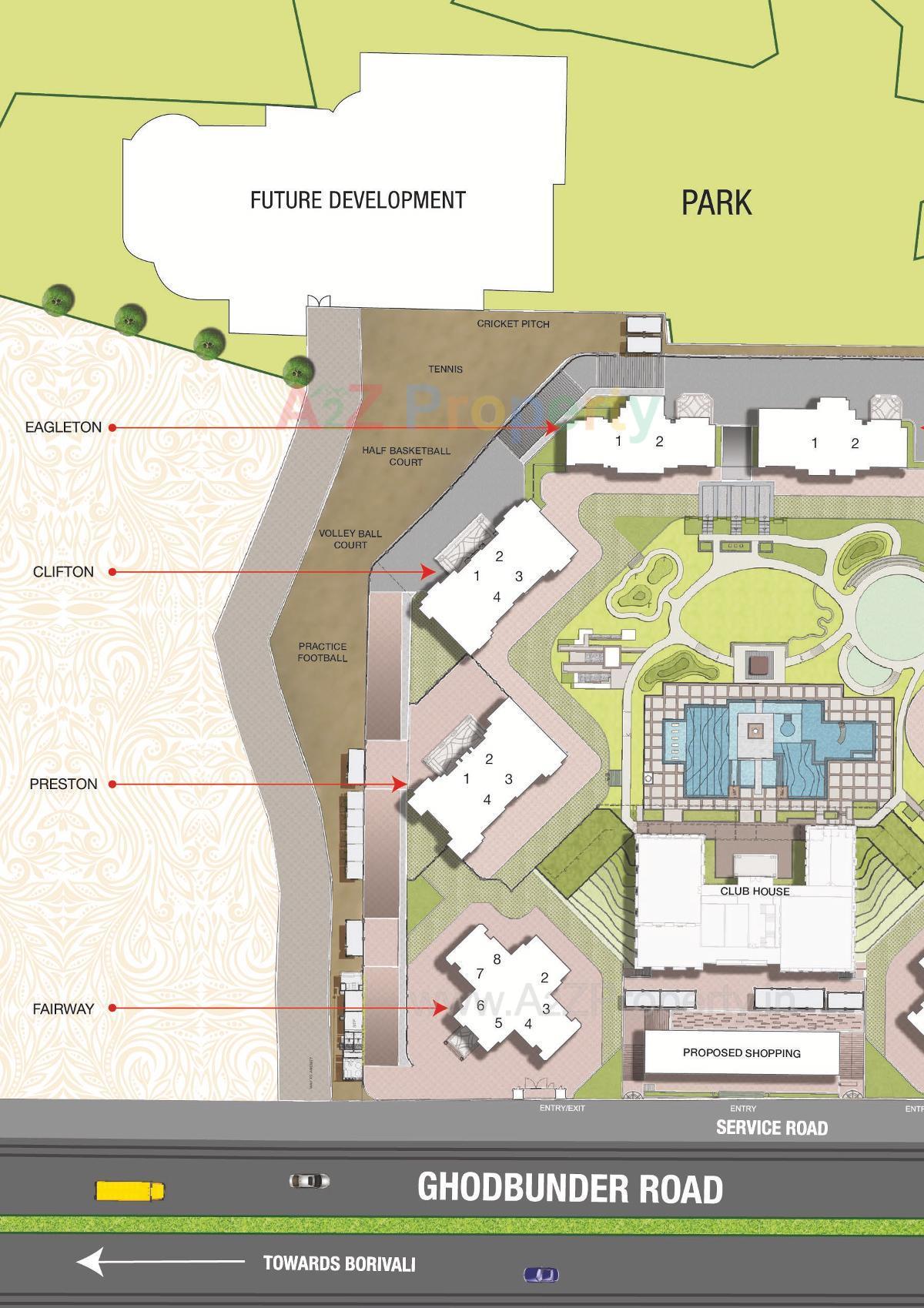 Layout of real estate project Willowcrest located at Thane, Thane, Maharashtra